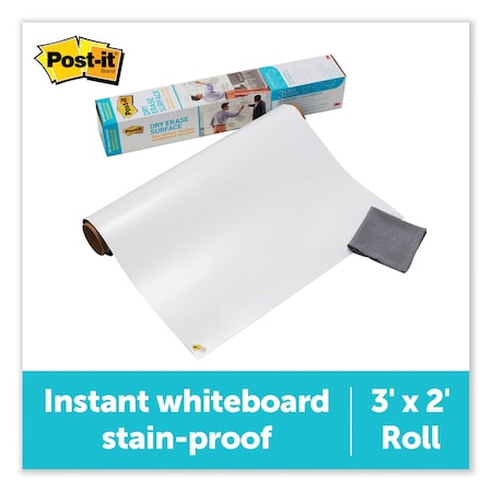 Post-It Board, Dryerse, Film, 3X2, White, 36"x24", Dry Erase, 36", 24", White DEF3X2